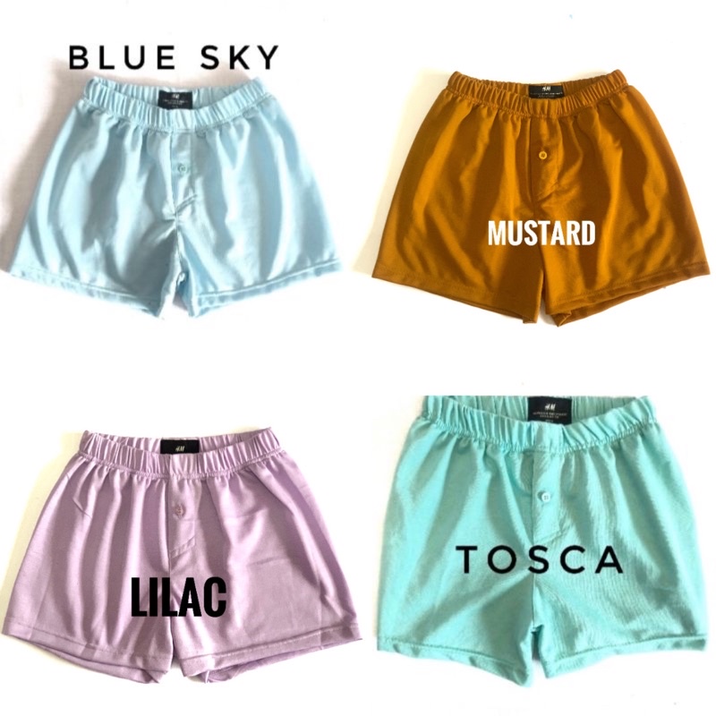 Celana Boxer Pria Polos Bahan Baby Terry