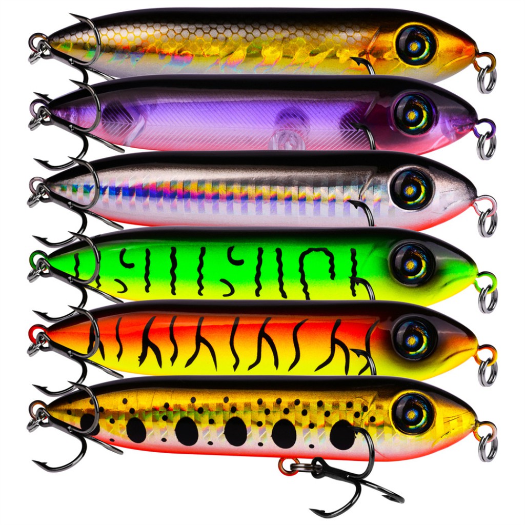 Shengyao 1Pcs Pencil Minnow Umpan Pancing 10.2cm 11.5g BKB Hook Swimbait Fishing Lure Ikan Bass Wobbler BKB Kail Mancing Bait