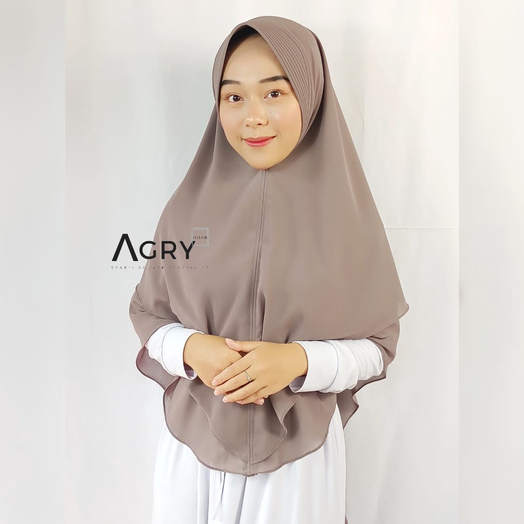 ᴀɢʀʏ Khimar Ceruty 2 Layer Premium