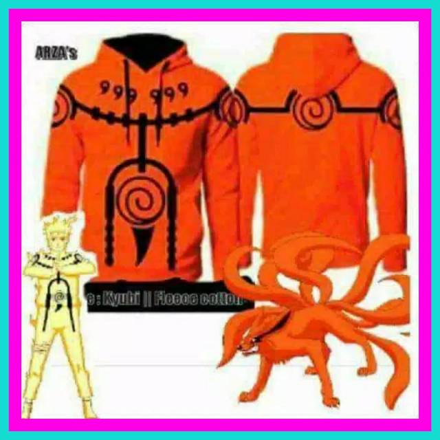 HOODIE JUMPER ANIME NARUTO MODE KYUBI (BAYAR DITEMPAT)BEST SELLER