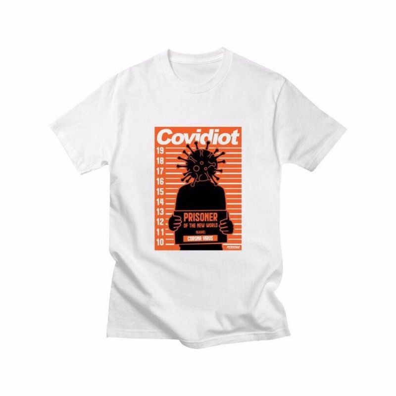 T Shirt Covidiot White Shopee Indonesia