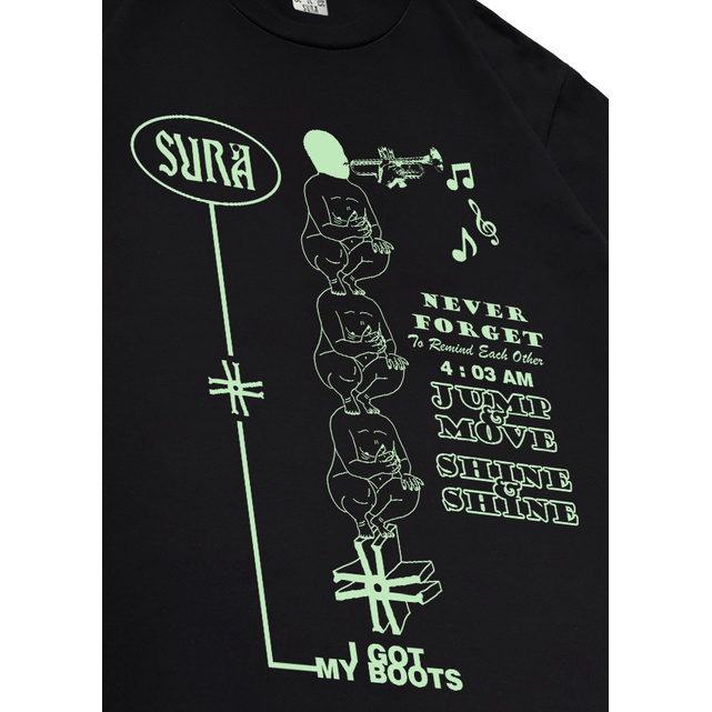 Sura Positiva - Tshirt Heavyweight Cotton (Audik) Black