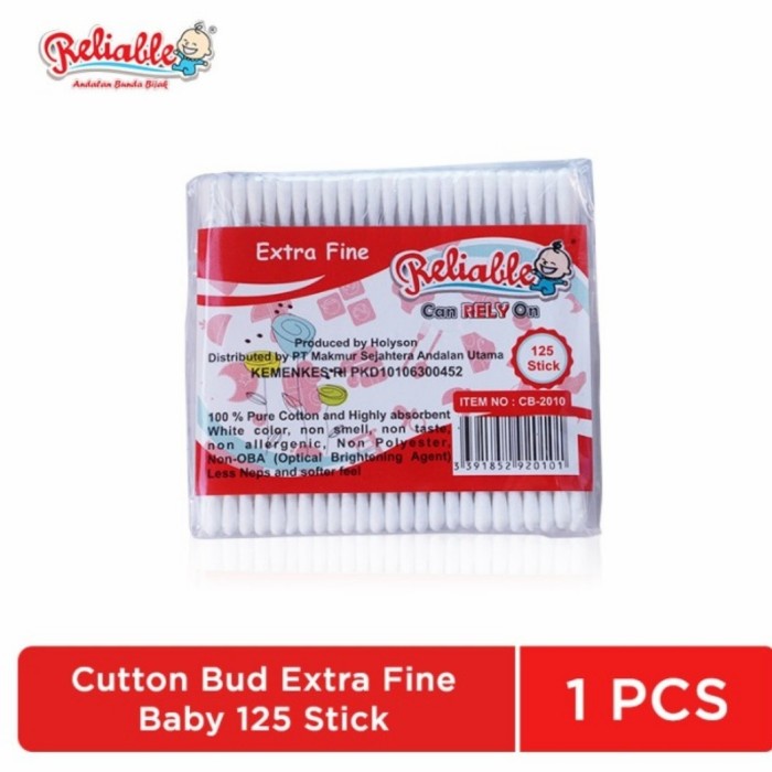 COTTON BUDS RELIABLE EXTRA FINE RCB 2010 125PCS