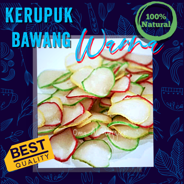 

KERUPUK BAWANG WARNA WARNI MENTAH / GARLIC CRACKERS RAW Per 250 Gr BISA BUAT SEBLAK