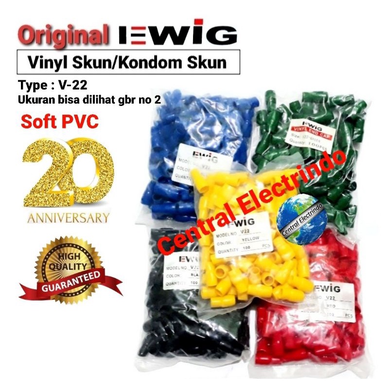 Vinyl Skun Kabel EWIG V-22 (1pak 100pcs).