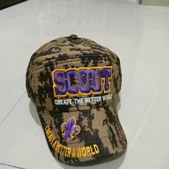 Topi loreng PRAMUKA SCOUT WOSM