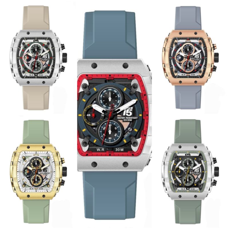 Jam Tangan Pria T5 Original H 3856G Chronograph Aktif Free Box Tin