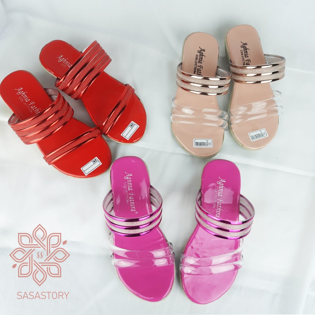 SANDAL PESTA ANAK JELLY GLITTER 3 4 5 6 TAHUN KA07