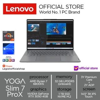 Lenovo Yoga Slim 7 Pro X 14ARH7 82TL000JID R7-6800HS RAM 32GB SSD 1TB VGA RTX3050 4GB/TS 14.5/WIN11+OHS2021/STORM GREY
