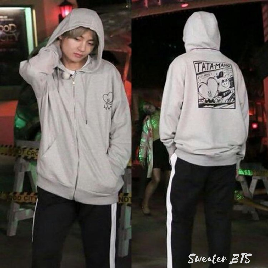 SWEATER HOODIE TATA MANG TAEHYUNG BTS| SWEATER BT21 TAEHYUNG BTS KPOP| SWEATER KOREA