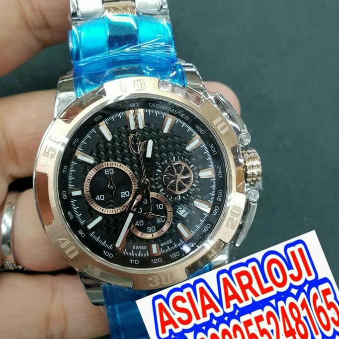 JAM TANGAN COWOK GUESS COLLETION GC COMBI GOLD SUPER PREMIUM AAA