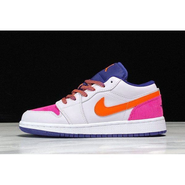 pink orange white jordans