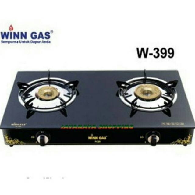 Winn Gas W399 Kompor Gas Kaca 2 Tungku Tempered Glass Gas 