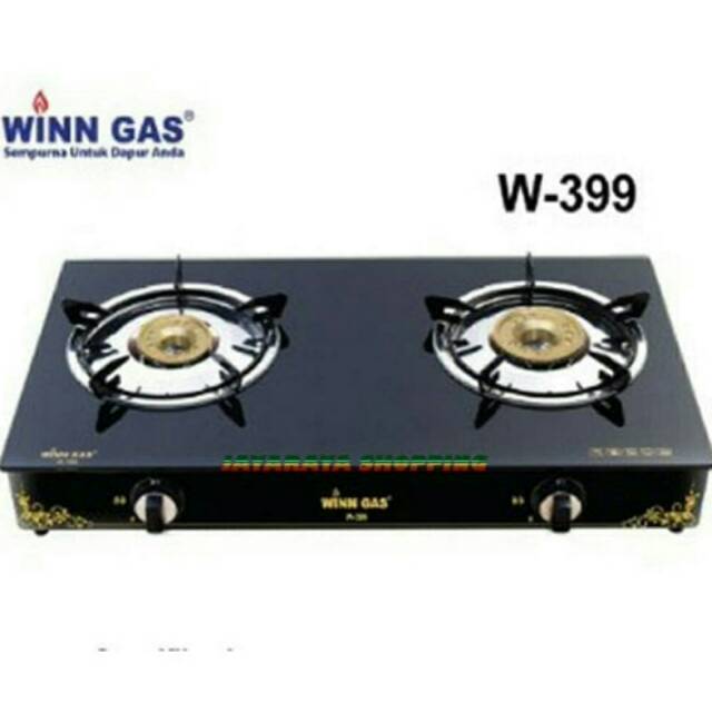 Winn Gas  W399 Kompor Gas Kaca  2 Tungku Tempered Glass Gas  