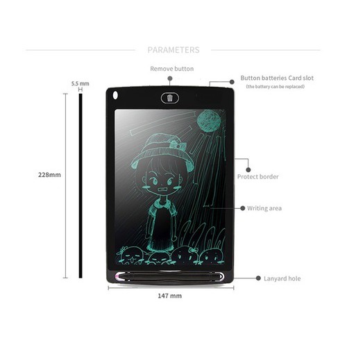 LCD Pen Drawing Tablet Papan Tulis Gambar Anak 8.5 inci