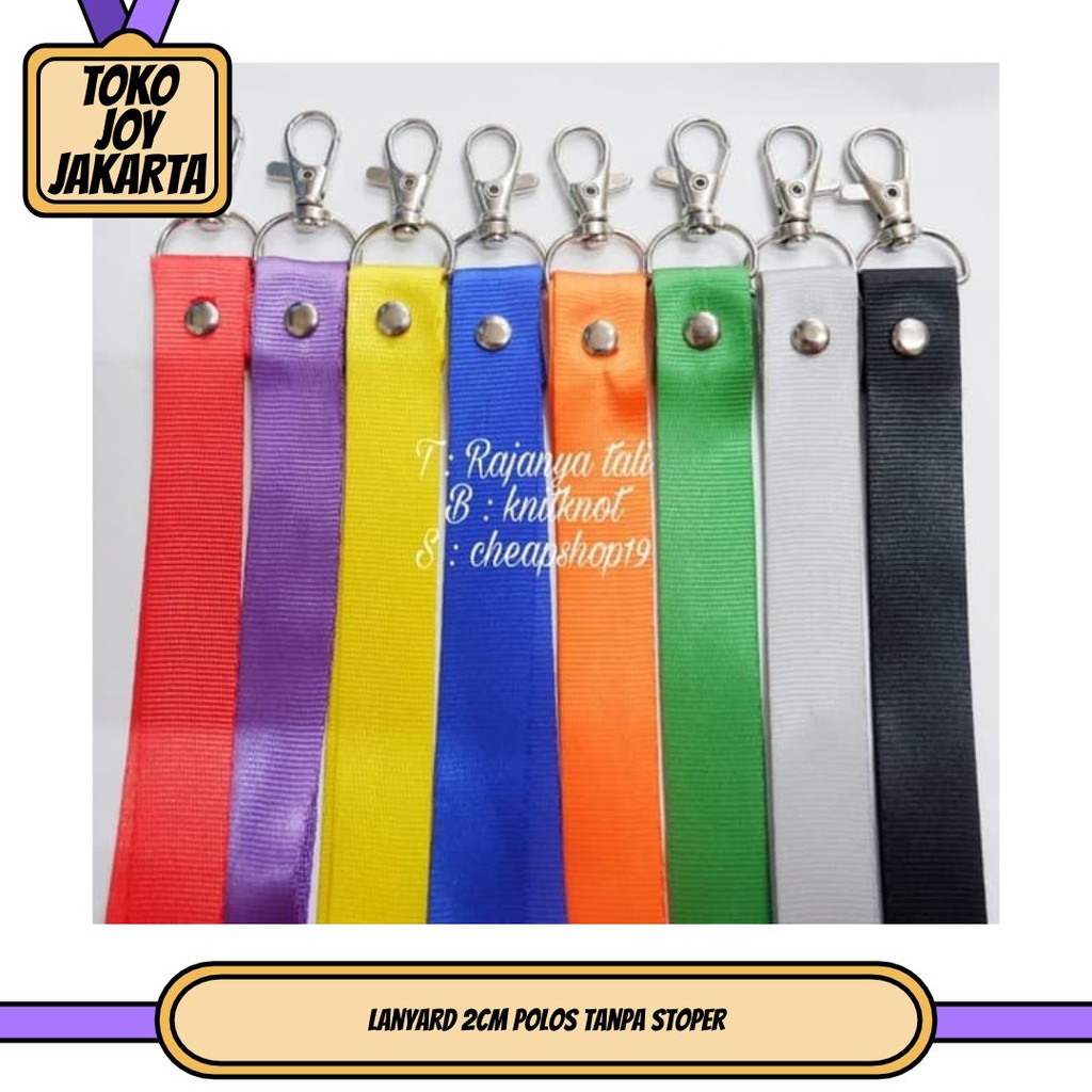 

lanyard 2cm polos tanpa stoper