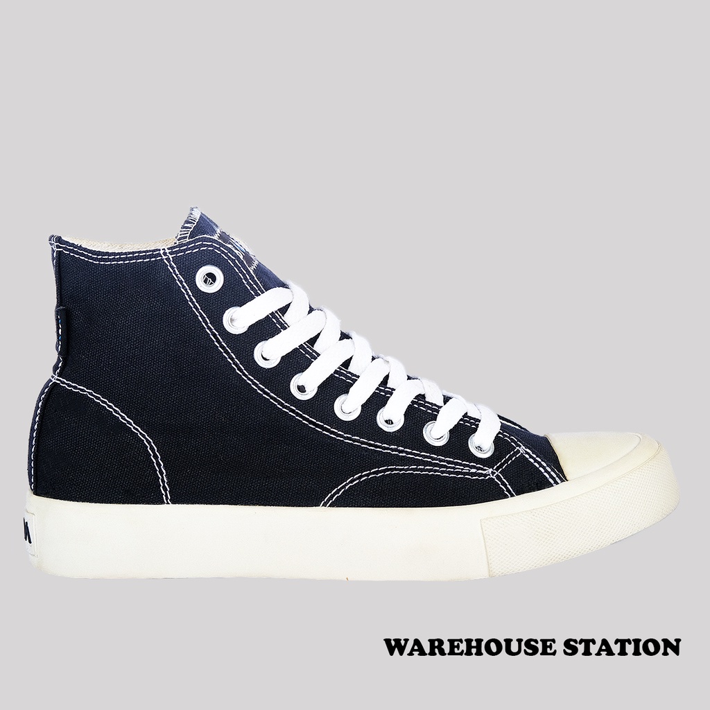 SABA Vintage High Black White - Sepatu Sneakers Casual Pria Wanita