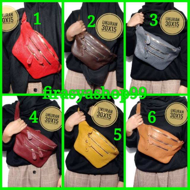 COD tas selempang tas dada waistbag wanita cewek tas selempang kulit Garut original selempang garut