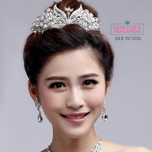 [SIAP KIRIM] MAHKOTA WEDDING AKSESORIS WANITA WEDDING CROWN CRYSTAL MRW006