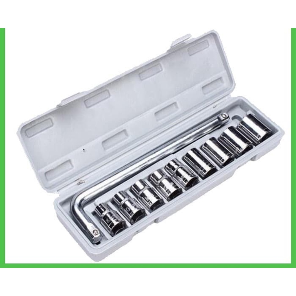 Barangunik2021-Kunci Sok 10 Pcs Socket Wrench Set CTW Hand Tools 1810 Shock Multiguna