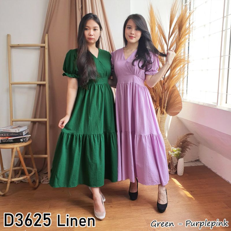 Dress Wanita Panjang Lengan Pendek