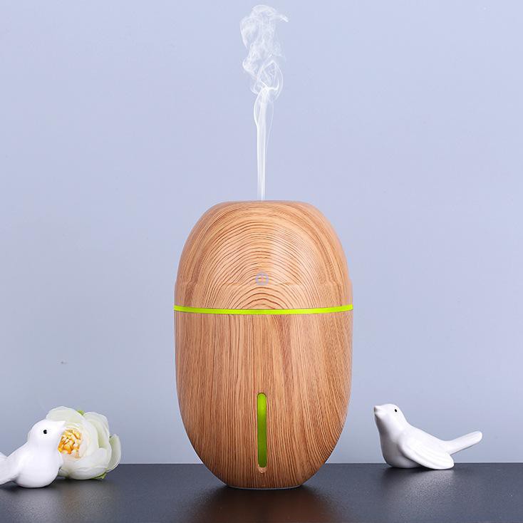 Taffware Ultrasonic Humidifier Aroma Essential Oil Diffuser Wood Design 300Ml J-010 Wooden Motif kayu cocok kado ulang tahun