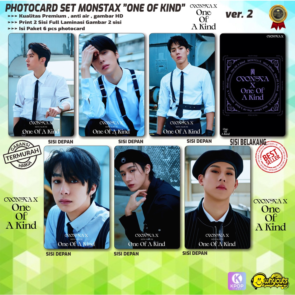 PHOTOCARD SET PC KPOP PREMIUM MONSTAX ONE OF A KIND (Isi full paket 6 pcs )