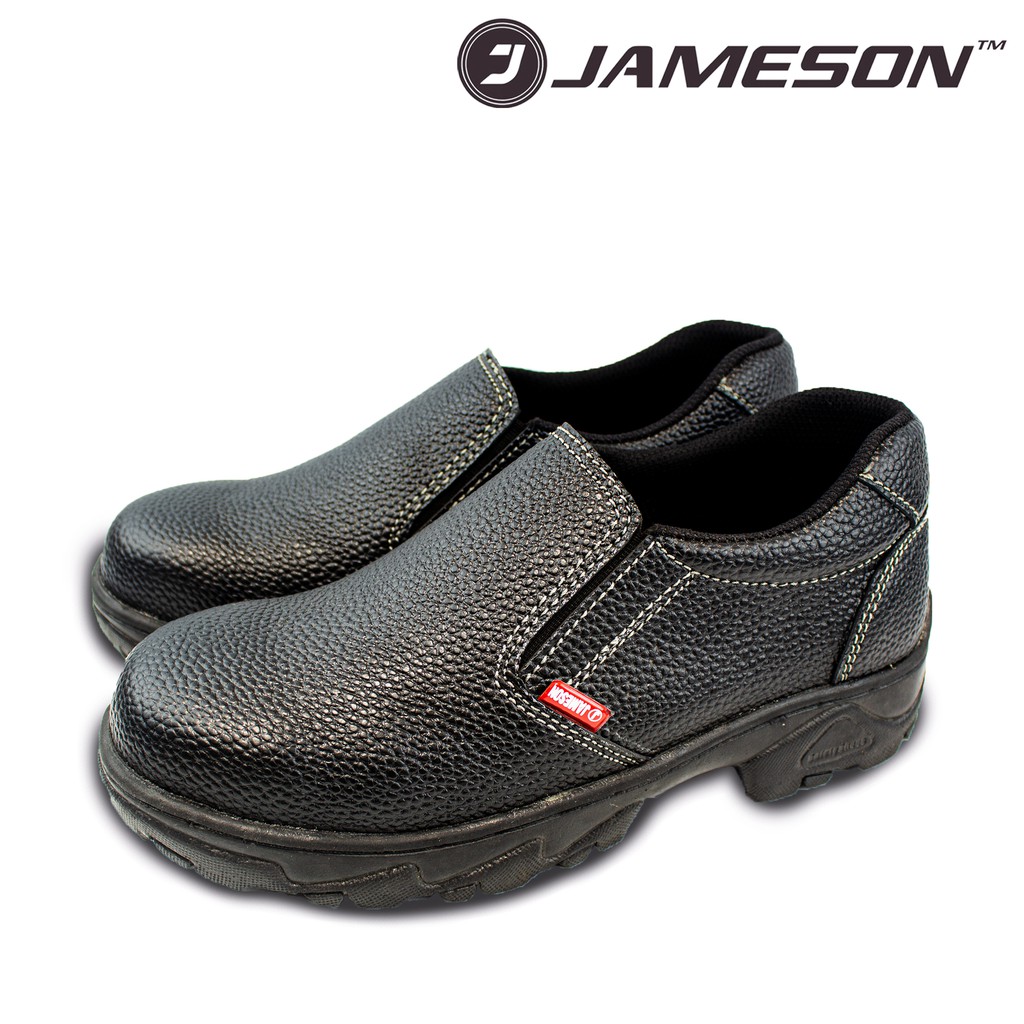 Sepatu Safety shoes Slip On Jameson EL / kulit asli / Besi di penghujung