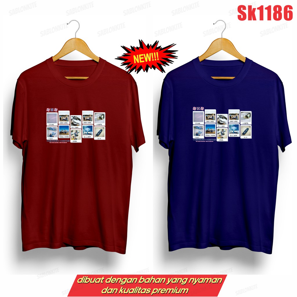 MURAH!!! KAOS KPOP POLAROID SK1186 FIGHT OR ESCAPE UNISEX COMBED 30S