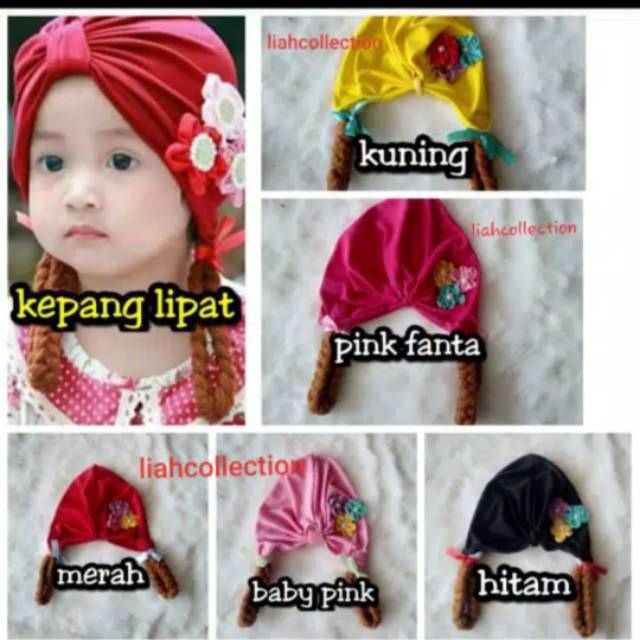 TURBAN BAYI BUNGA KEPANG / TURBAN KEPANG BAYI 0-2 TAHUN