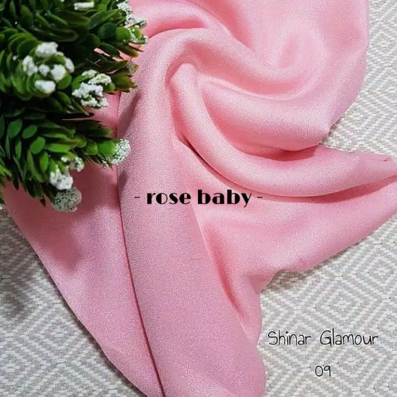 Shinar Glamour Ansania Square  - Jilbab Segiempat Sinar-ROSE BABY