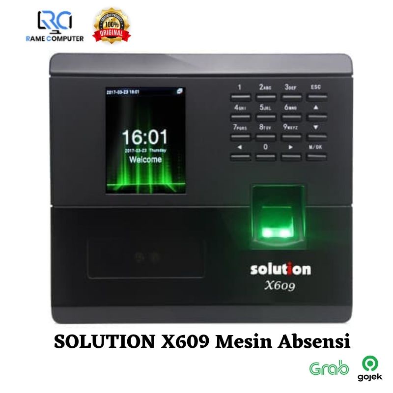 SOLUTION X609 Mesin Absen Fingerprint &amp; Face ( SIDIK JARI DAN WAJAH )