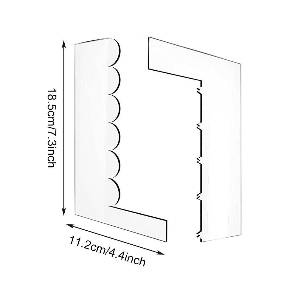 Solighter 8pcs / Set Scraper Pemotong Kue Bahan Akrilik Transparan