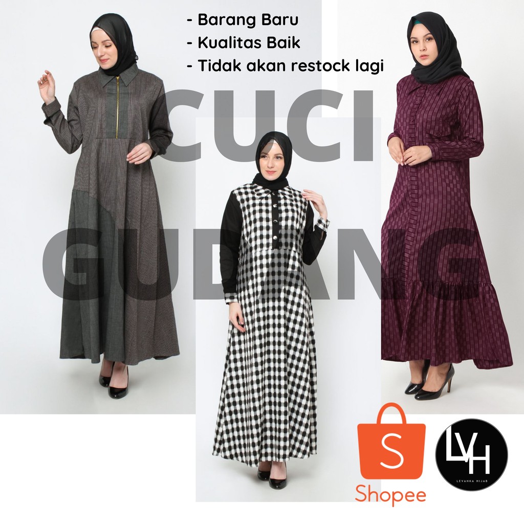 CUCI GUDANG Gamis dan Longdress Levanka Hijab