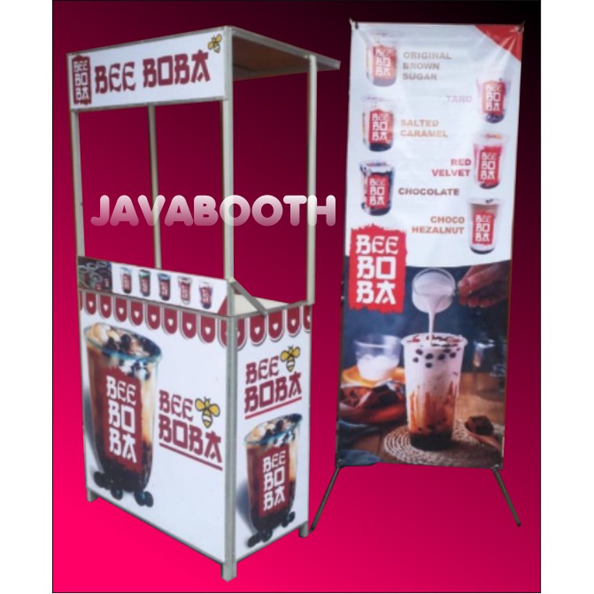 Booth Portable / Gerobak Lipat /Javabooth/ Gerobak Jawa Bonus Alumunium