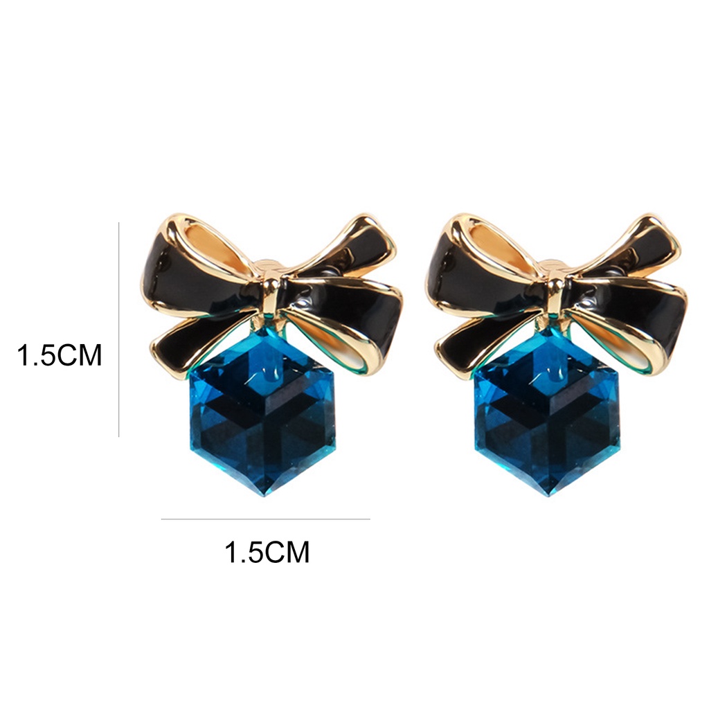 Hu Hu Hu Hu Hu Alat Bantu Pasang Kacamata♡ Anting Stud Geometris Aksen Mutiara Imitasi Bahan Alloy Gaya Korea Untuk Wanita