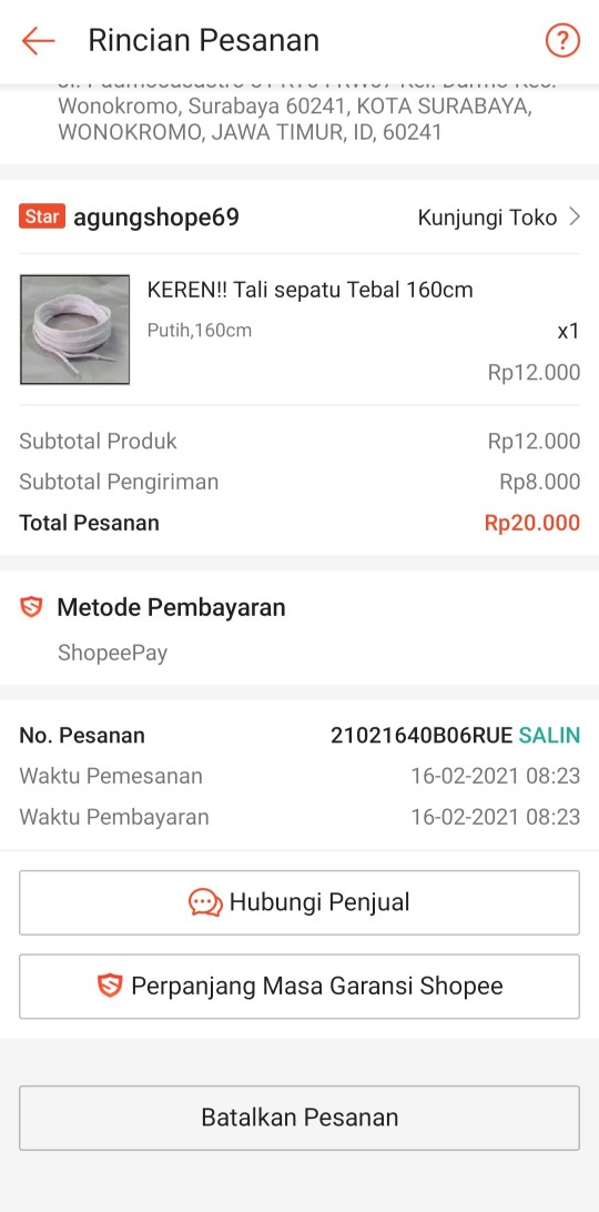 Tali Sepatu Tebal / Bulat 150cm Dan 170cm