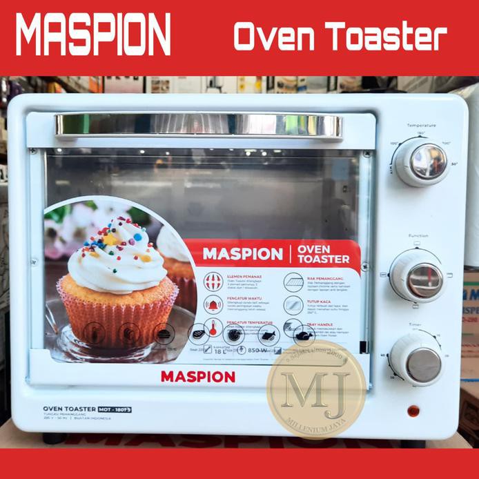 OVEN LISTRIK MASPION 18 LITER MOT 1801 S TERLENGKAP