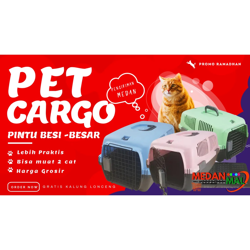 Pet Cargo Kucing Besar Pintu Besi Murah Kandang Pet Travel Carriers Kennel Box  Kucing Box Kucing