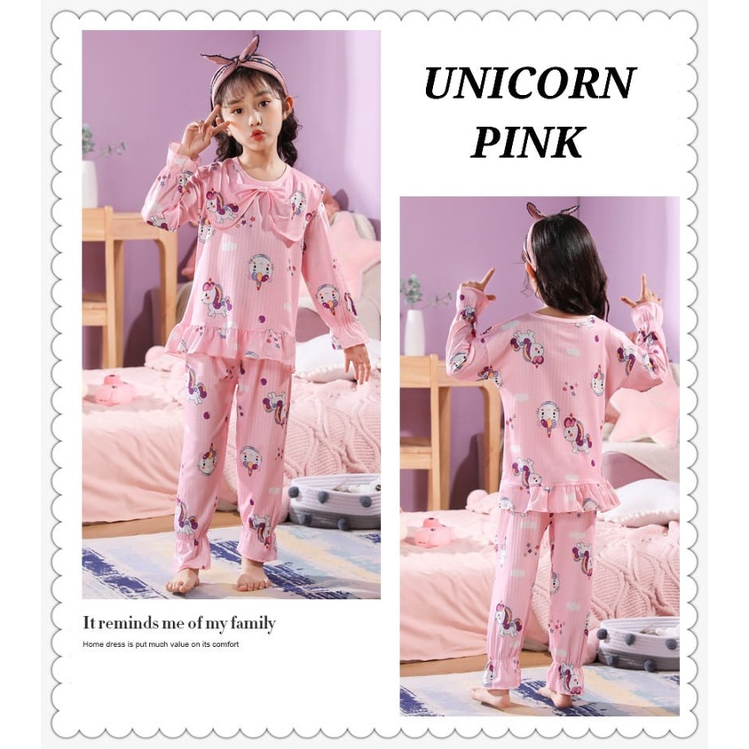 PIYAMA ANAK KAWAII BAJU TIDUR ANAK PEREMPUAN KOREA IMPOR MOTIF LUCU BAHAN KATUN ADEM