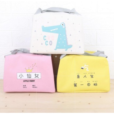 MOGYMOGY Tas Bekal Karakter Lunch Bag Cooler Tas Bekal Alumunium Motif