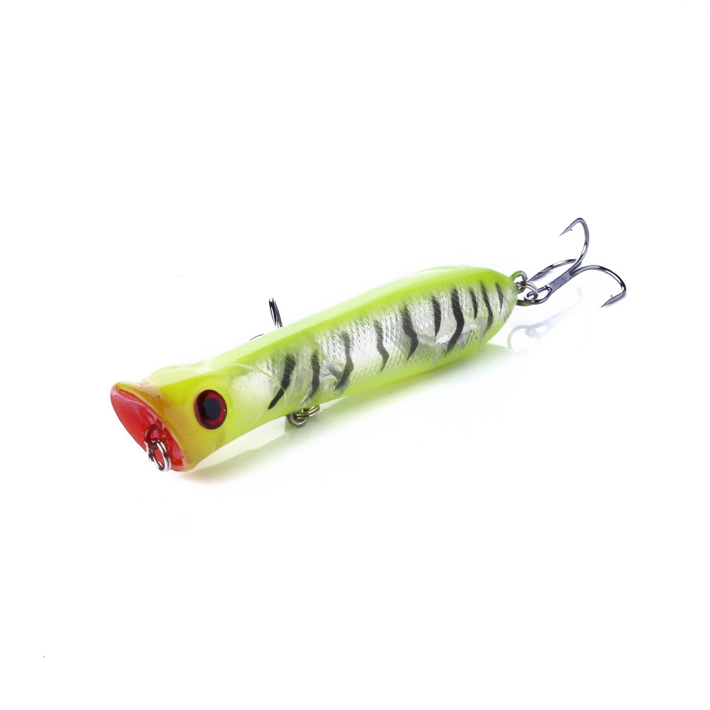 HENGJIA 10pcs 8cm/11g Popper Minnow umpan pancing fishing lure ikan wobbler swimbait bass Tackle