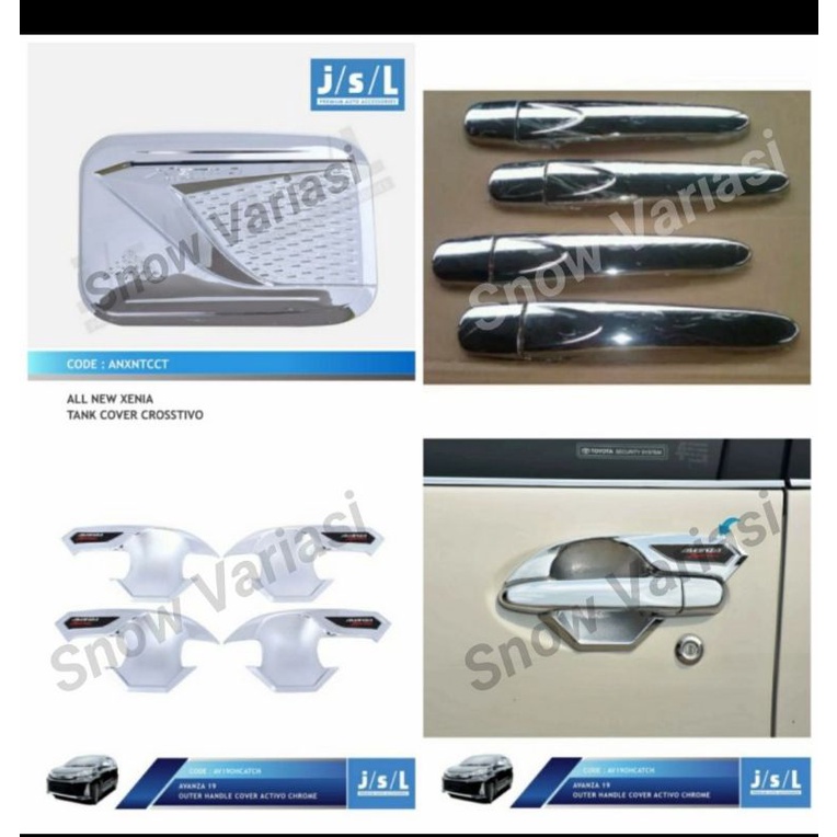 Paket outer handle tank cover all new Avanza 2012-2021 chrome