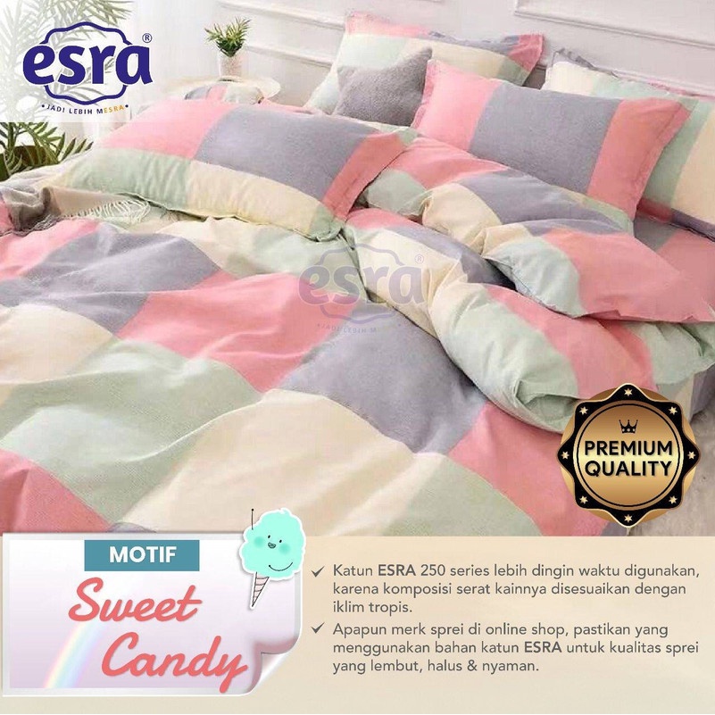 Bedcover & Sprei Premium Katun ESRA Motif Sweet Candy