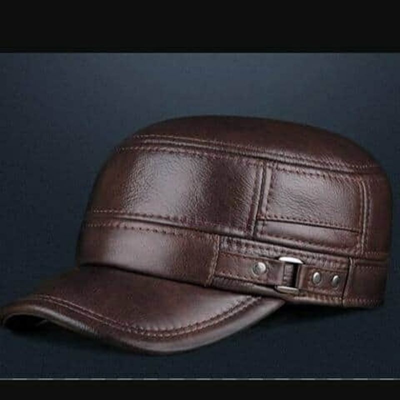 Topi Komando pria/Topi kulit domba/topi modern