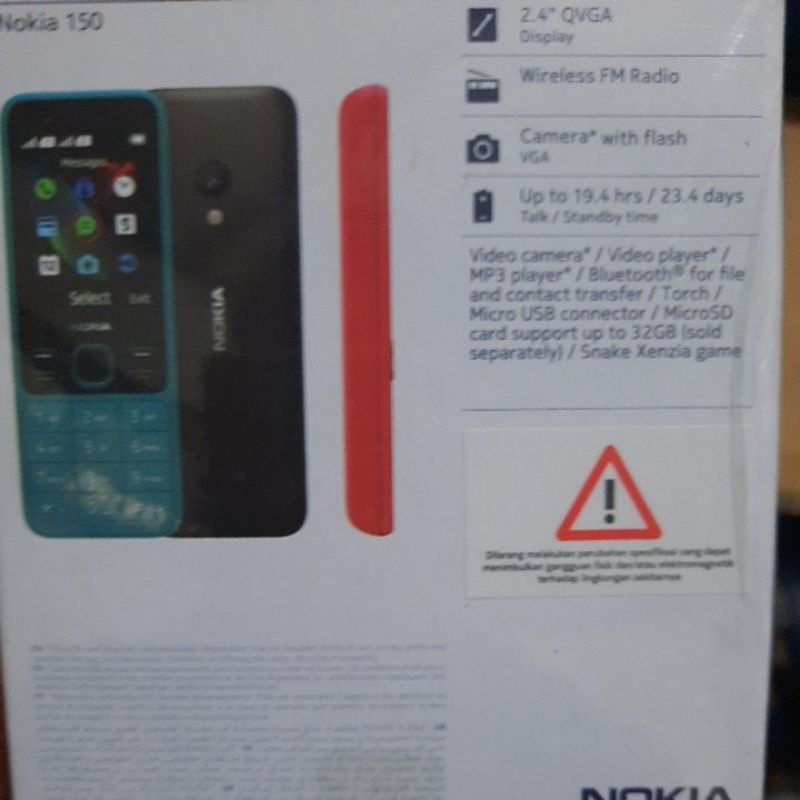 Hp Nokia 150 new 2021 candybar Camera garansi Resmi Tam 1 tahun Up to memory 32 gb-2