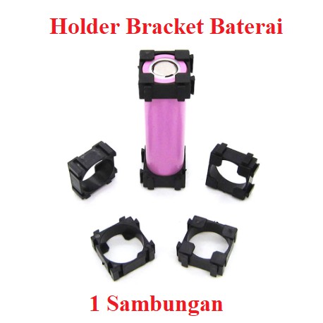 Bracket Braket Holder Battery Baterai Batre 18650 1 1x1 Slot Lubang Grid Slot Dudukan