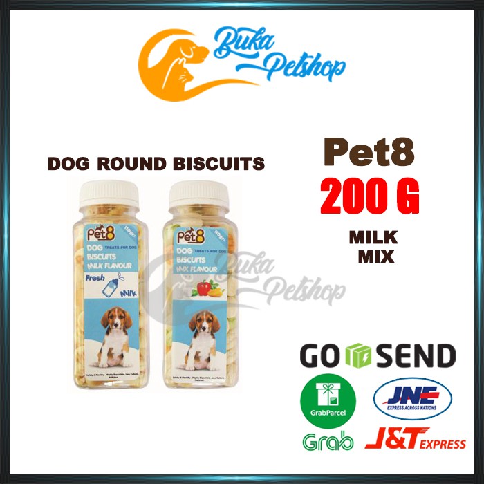 Biscuit Anjing PET8 Dog Round 200g