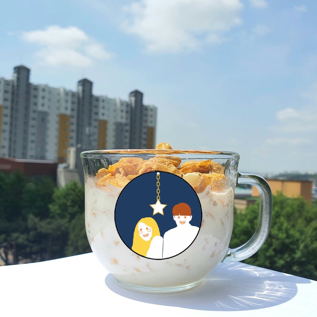 Mug Kaca Sereal Karakter K-Drama True Beauty