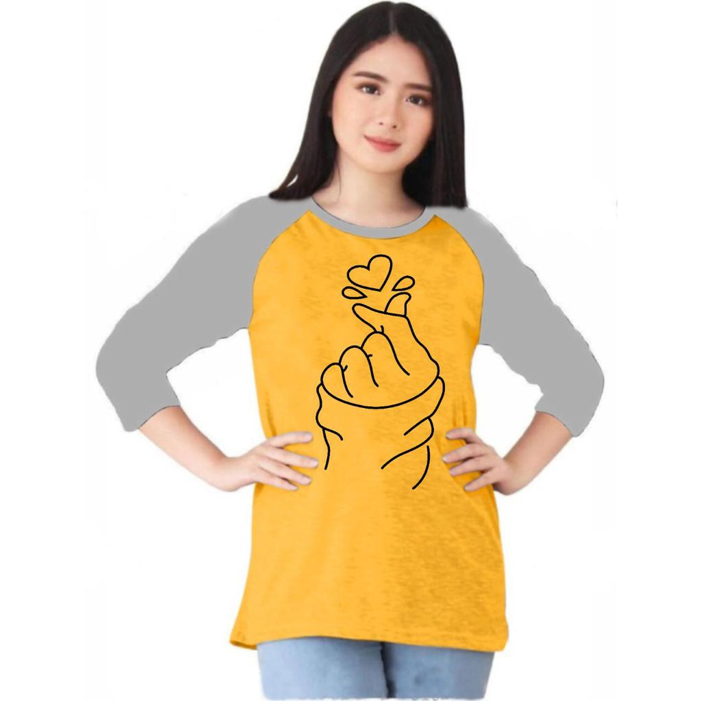 Kaos Atasan Wanita Lengan 3/4 / Kaos raglan Wanita/ Kaos Cewek/ Kaos Oblong/ Baju Kaos Tshirt/ Tshir-5